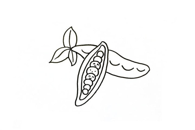 蔬菜豌豆简笔画怎么画简单的
