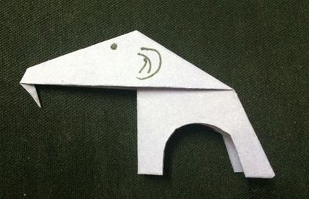 手工折纸大象的折法步骤
