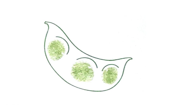 豌豆荚手指画画法
